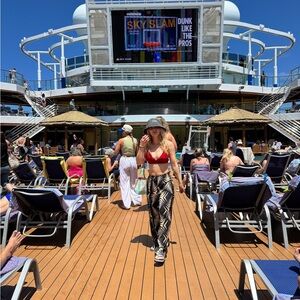 Black and cream Patterned Pants